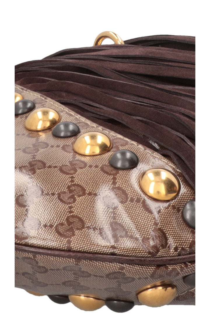 Sac hobo frangé GUCCI GG Babouska en toile