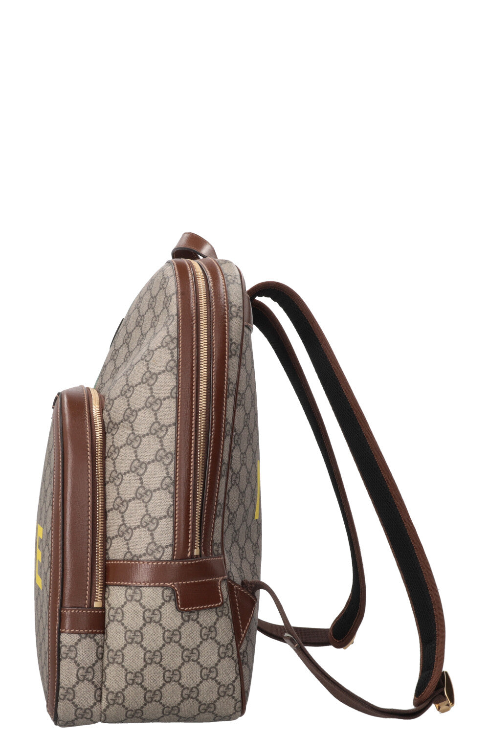GUCCI GG Fake/Not Backpack Supreme Canvas Brown