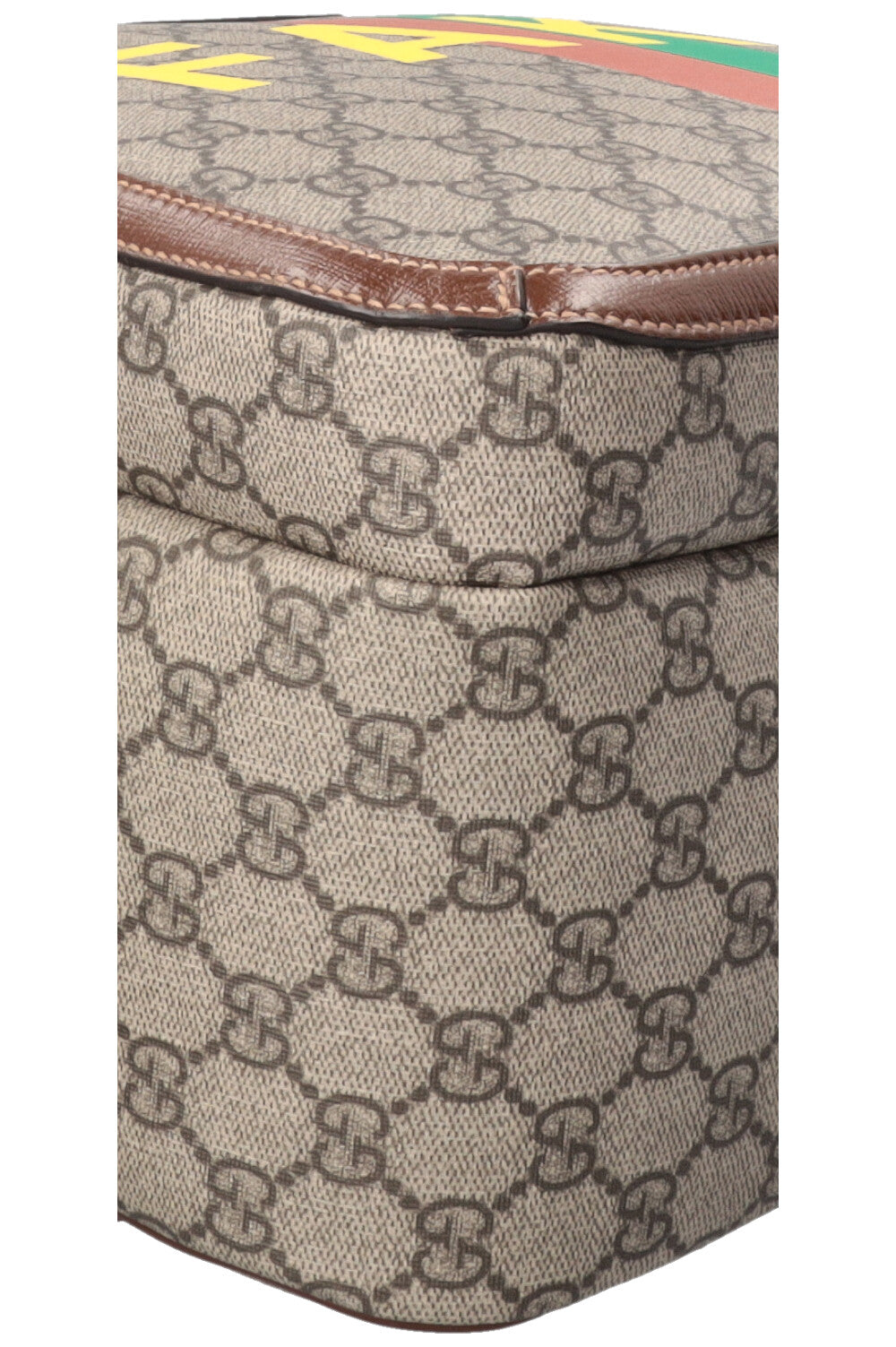 GUCCI GG Fake/Not Backpack Supreme Canvas Brown