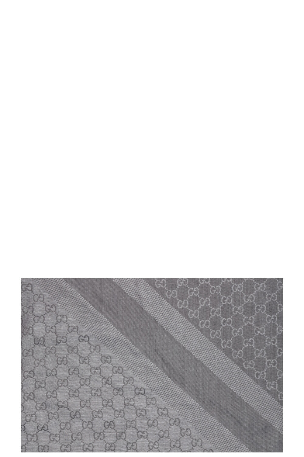 GUCCI GG Jaquard Scarf Grey
