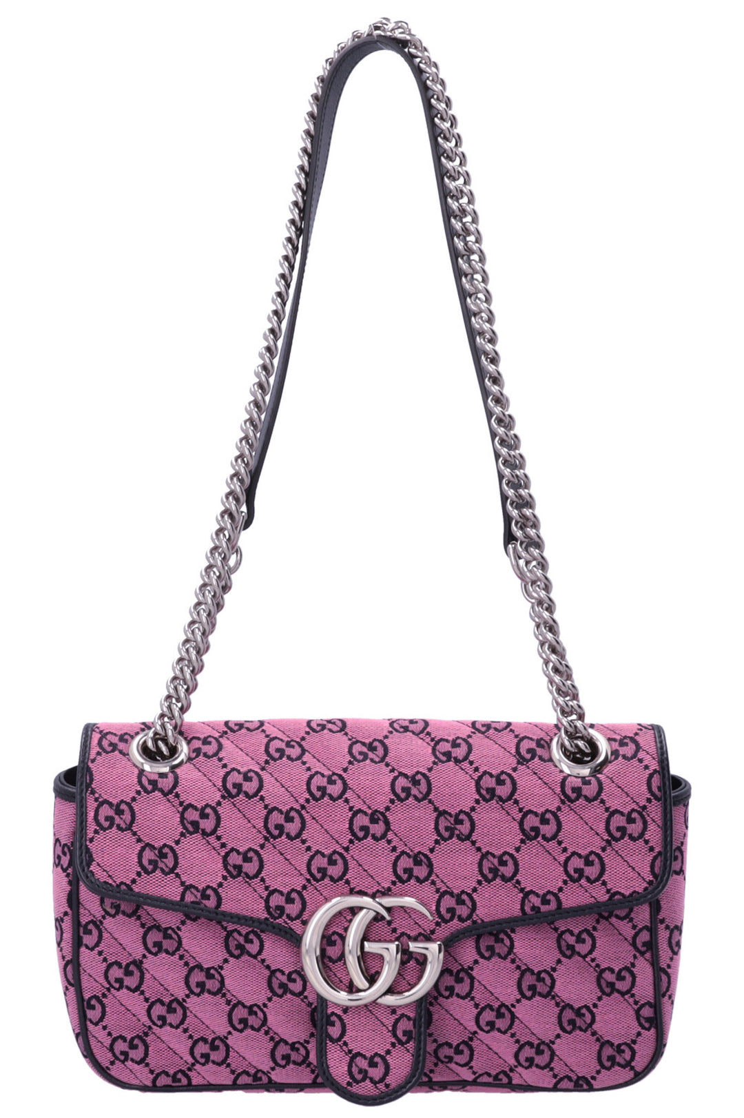 GUCCI Sac porté épaule moyen GG Marmont Toile Rose