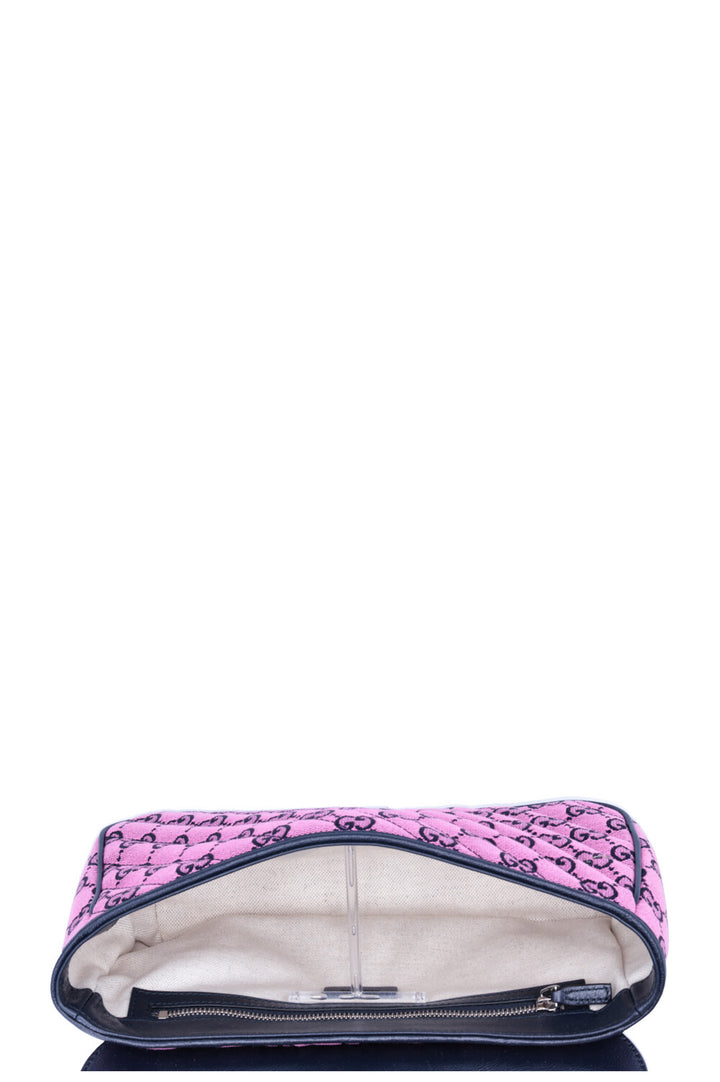 GUCCI Sac porté épaule moyen GG Marmont Toile Rose