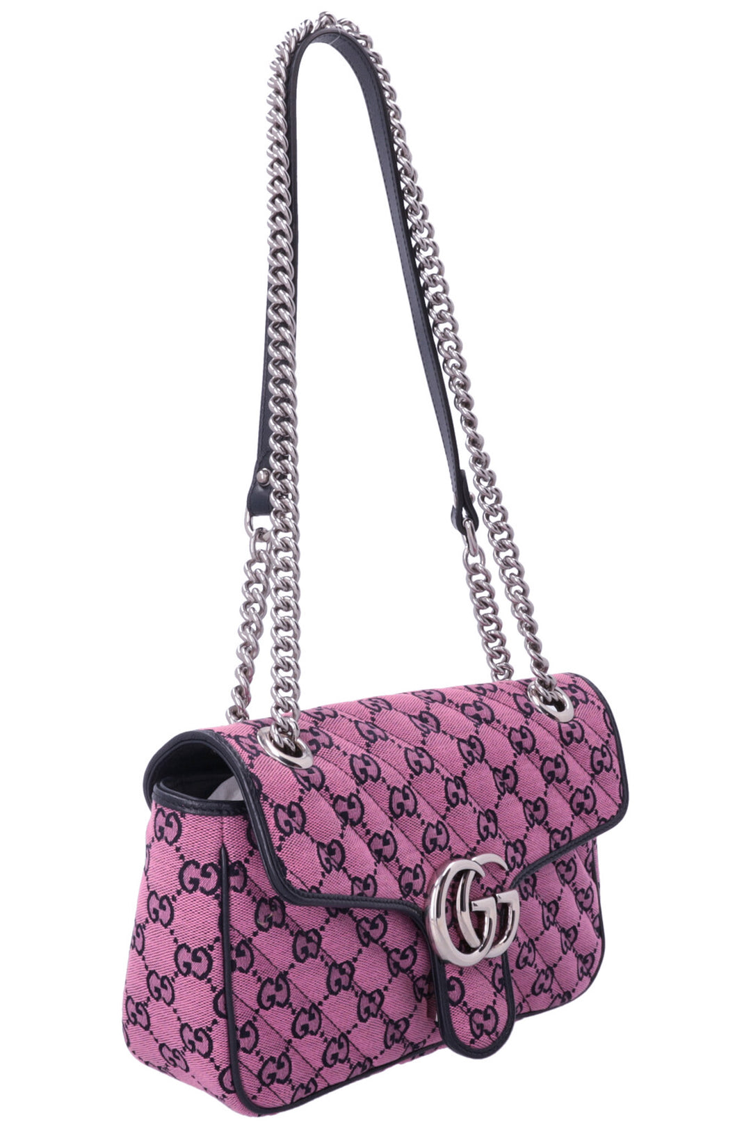 GUCCI Sac porté épaule moyen GG Marmont Toile Rose