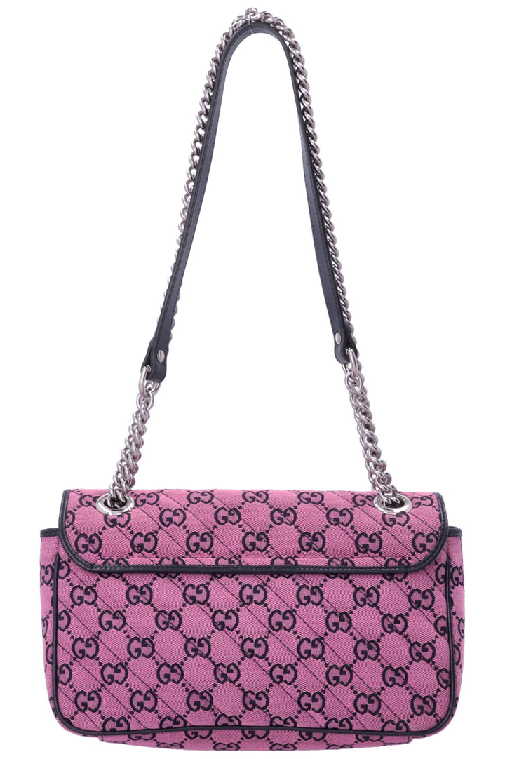 GUCCI Sac porté épaule moyen GG Marmont Toile Rose