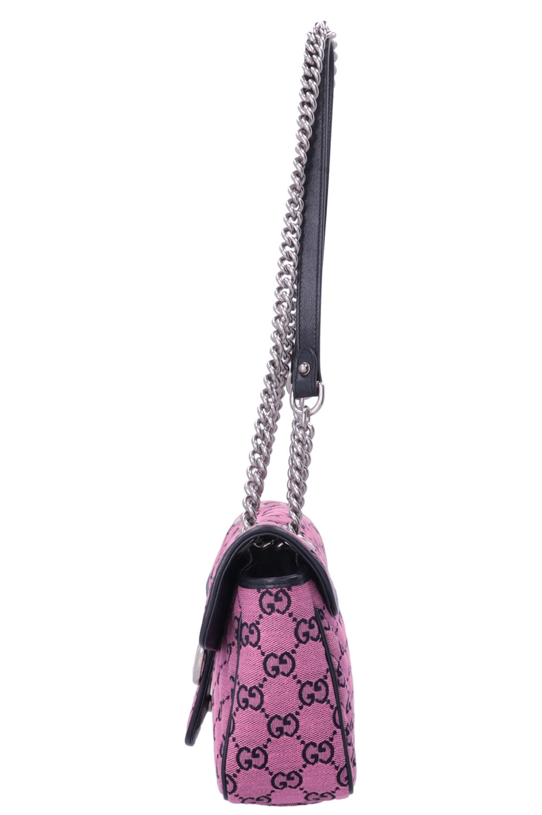 GUCCI Sac porté épaule moyen GG Marmont Toile Rose