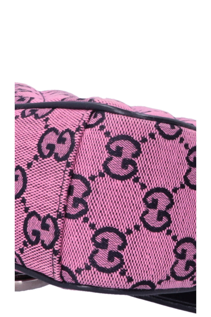 GUCCI Sac porté épaule moyen GG Marmont Toile Rose