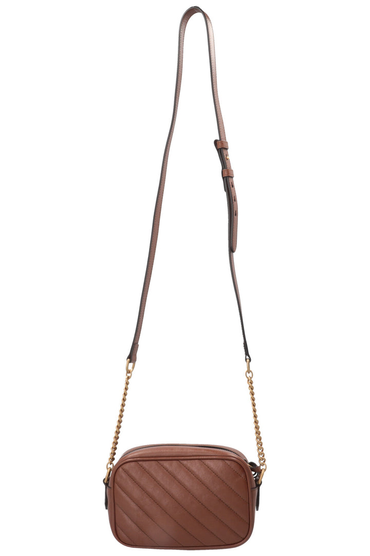 GUCCI GG Marmont Mini Camera Bag Leather Brown