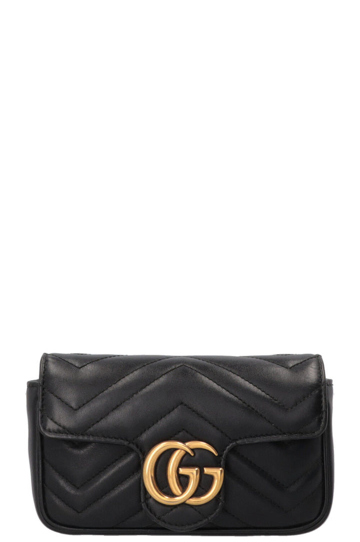 Sac bandoulière mini GUCCI GG Marmont noir