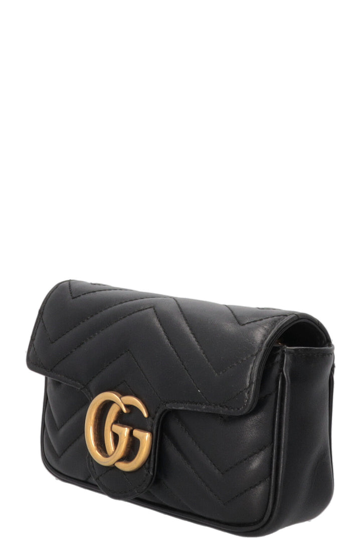 Sac bandoulière mini GUCCI GG Marmont noir