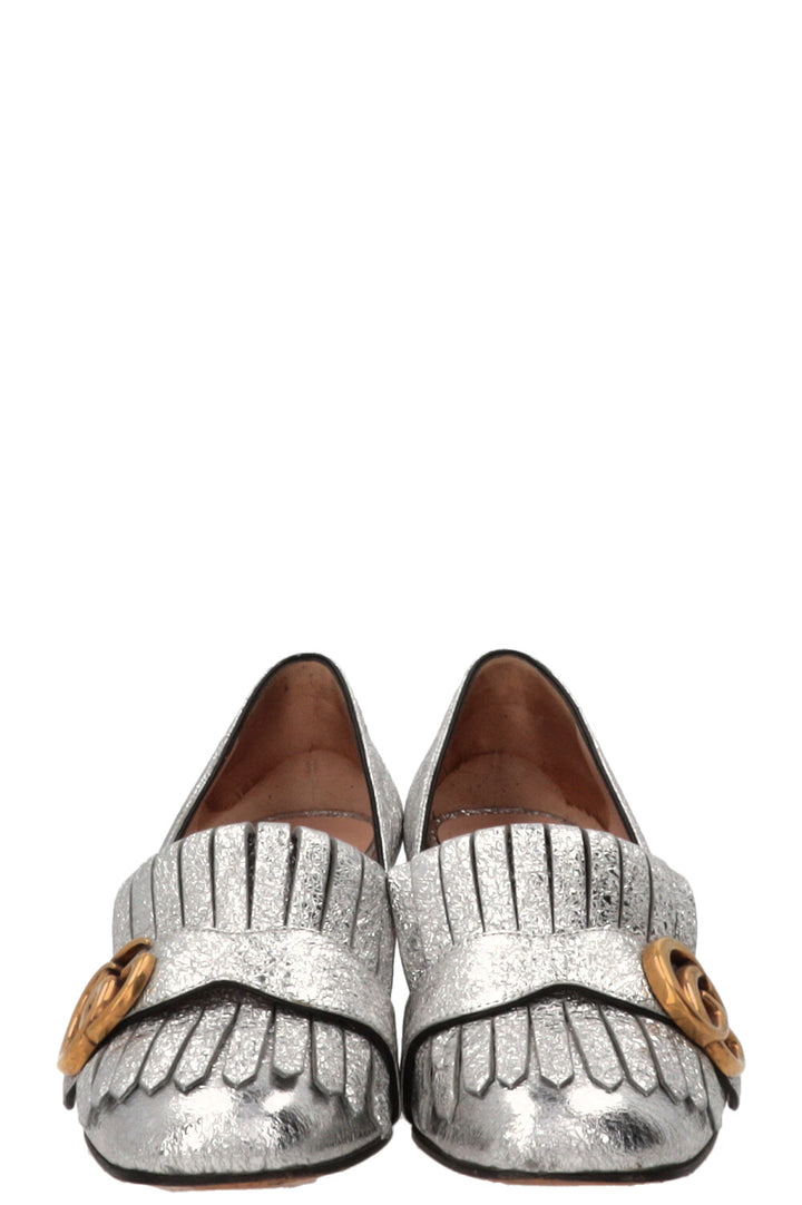 GUCCI GG Marmont Pumps Silver