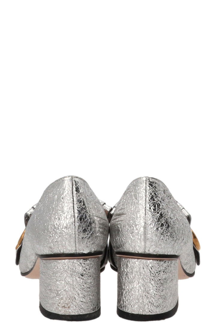 GUCCI GG Marmont Pumps Silver