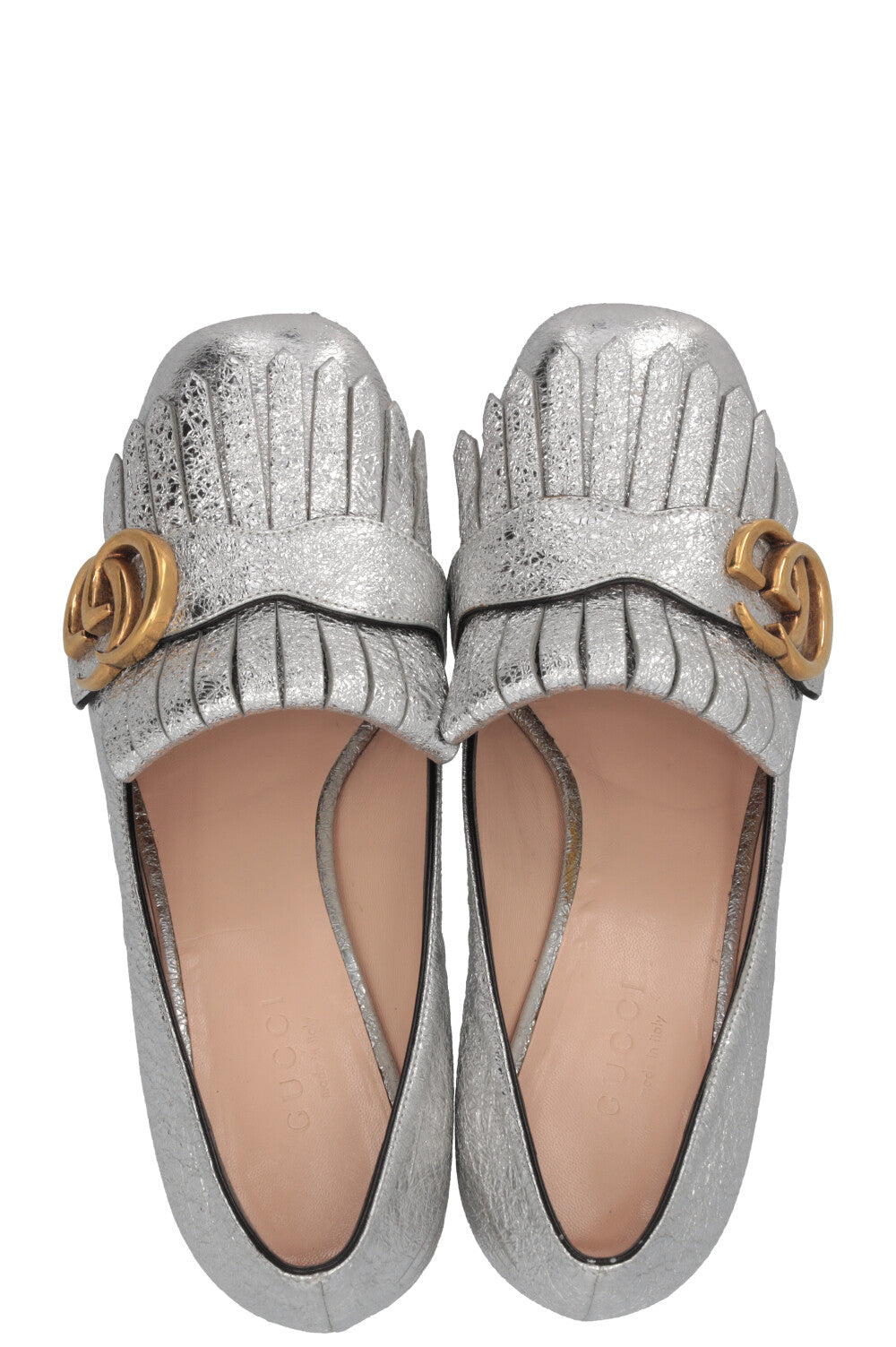 GUCCI GG Marmont Pumps Silver