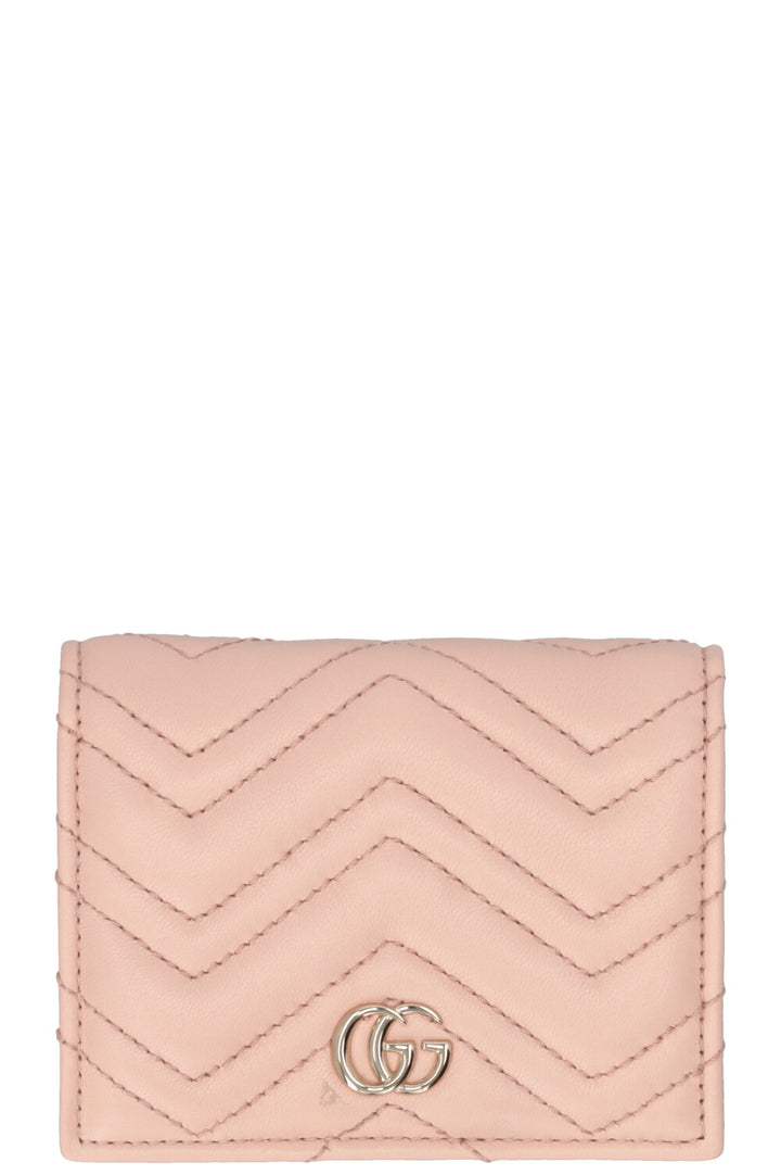 GUCCI GG Marmont Petit Portefeuille en Cuir Rose