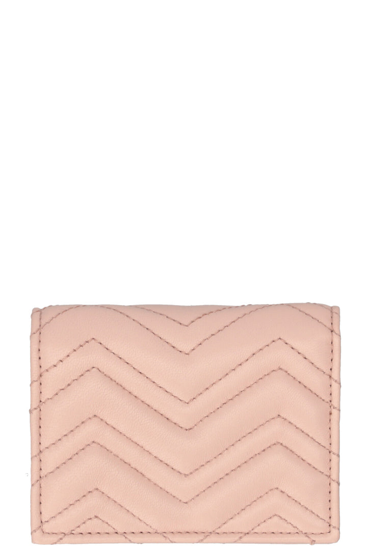 GUCCI GG Marmont Petit Portefeuille en Cuir Rose