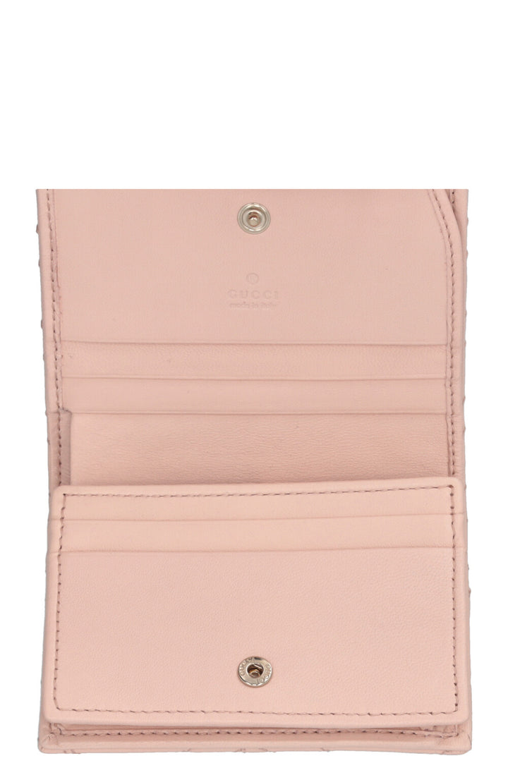 GUCCI GG Marmont Petit Portefeuille en Cuir Rose