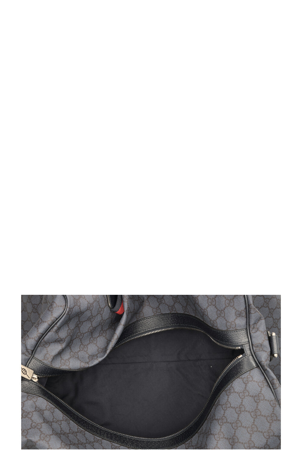 GUCCI GG Monogram Medium Web Duffle Bag Navy