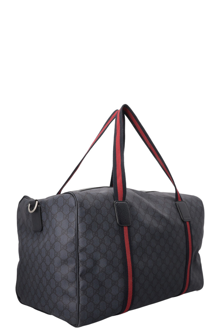 GUCCI GG Monogram Medium Web Duffle Bag Navy