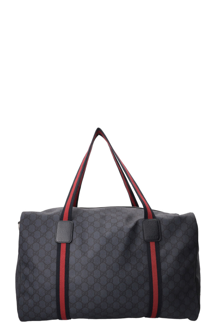 GUCCI GG Monogram Medium Web Duffle Bag Navy