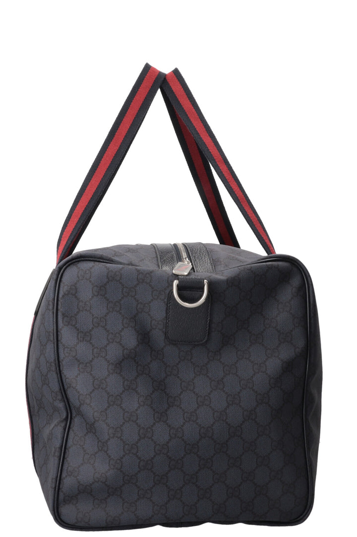 GUCCI GG Monogram Medium Web Duffle Bag Navy