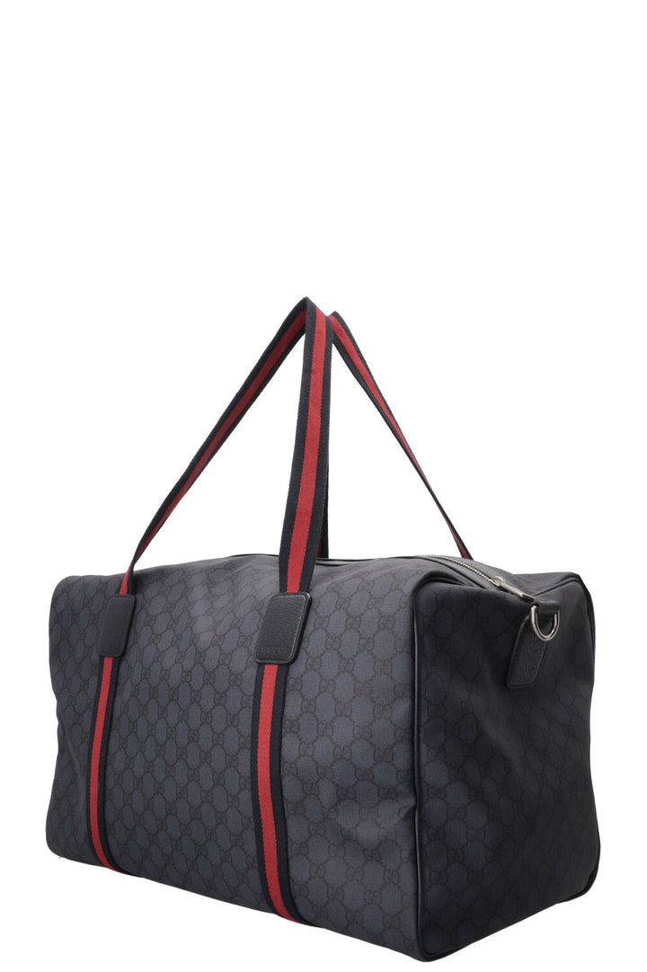 GUCCI GG Monogram Medium Web Duffle Bag Navy
