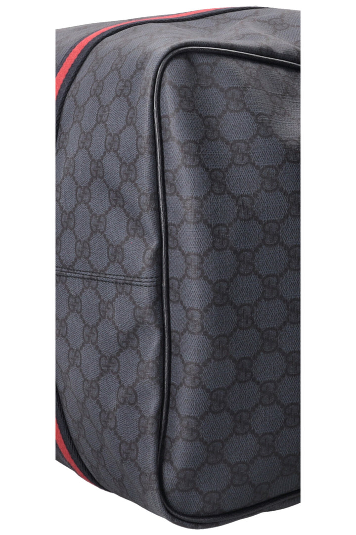 GUCCI GG Monogram Medium Web Duffle Bag Navy