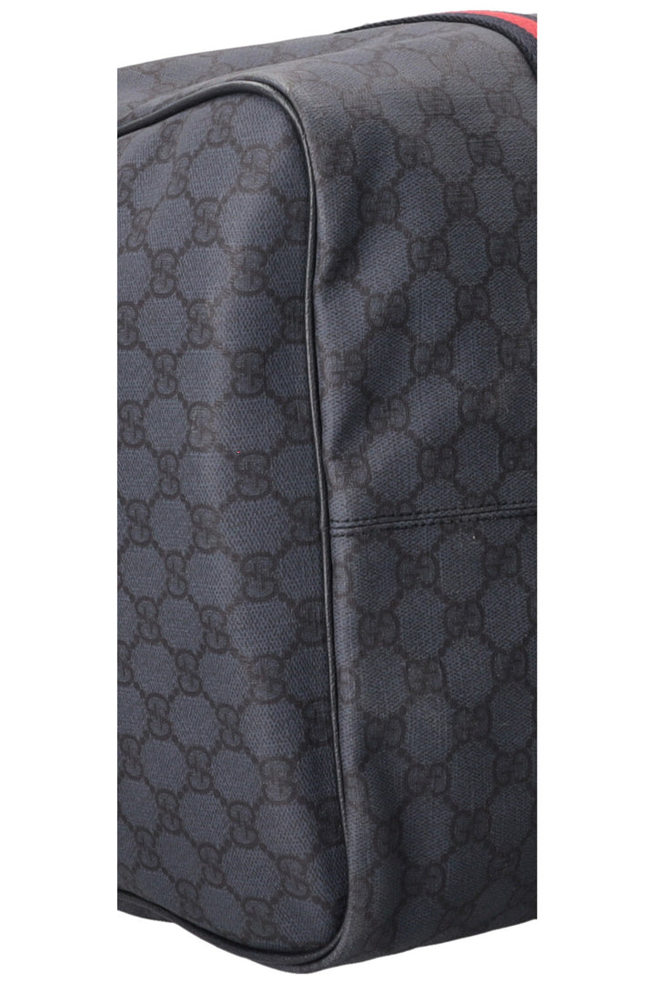 GUCCI GG Monogram Medium Web Duffle Bag Navy