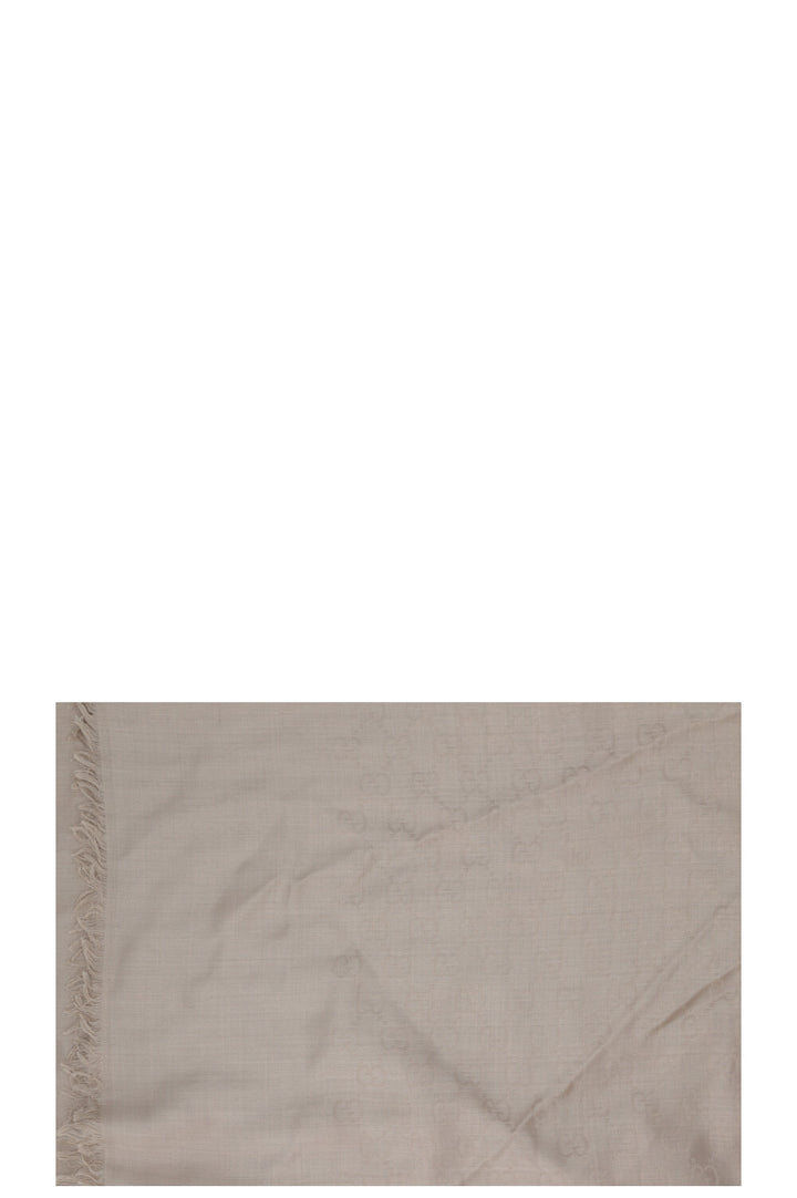 GUCCI GG Monogram Scarf Beige
