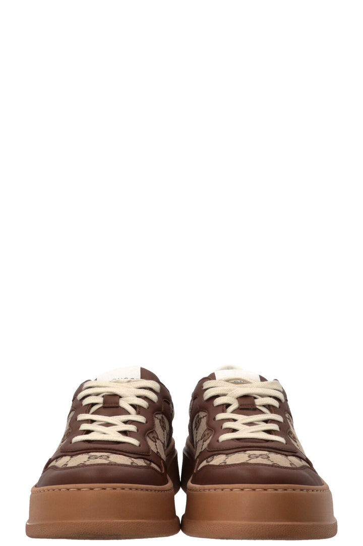 GUCCI GG Sneakers Canvas Brown