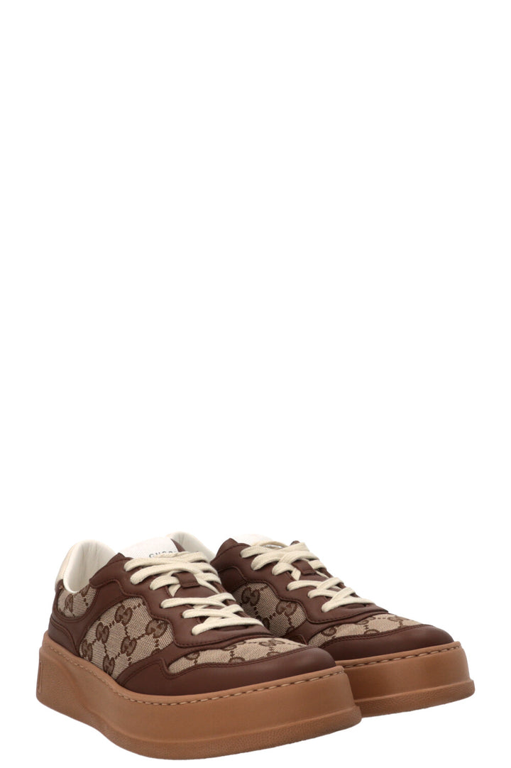 GUCCI GG Sneakers Canvas Brown