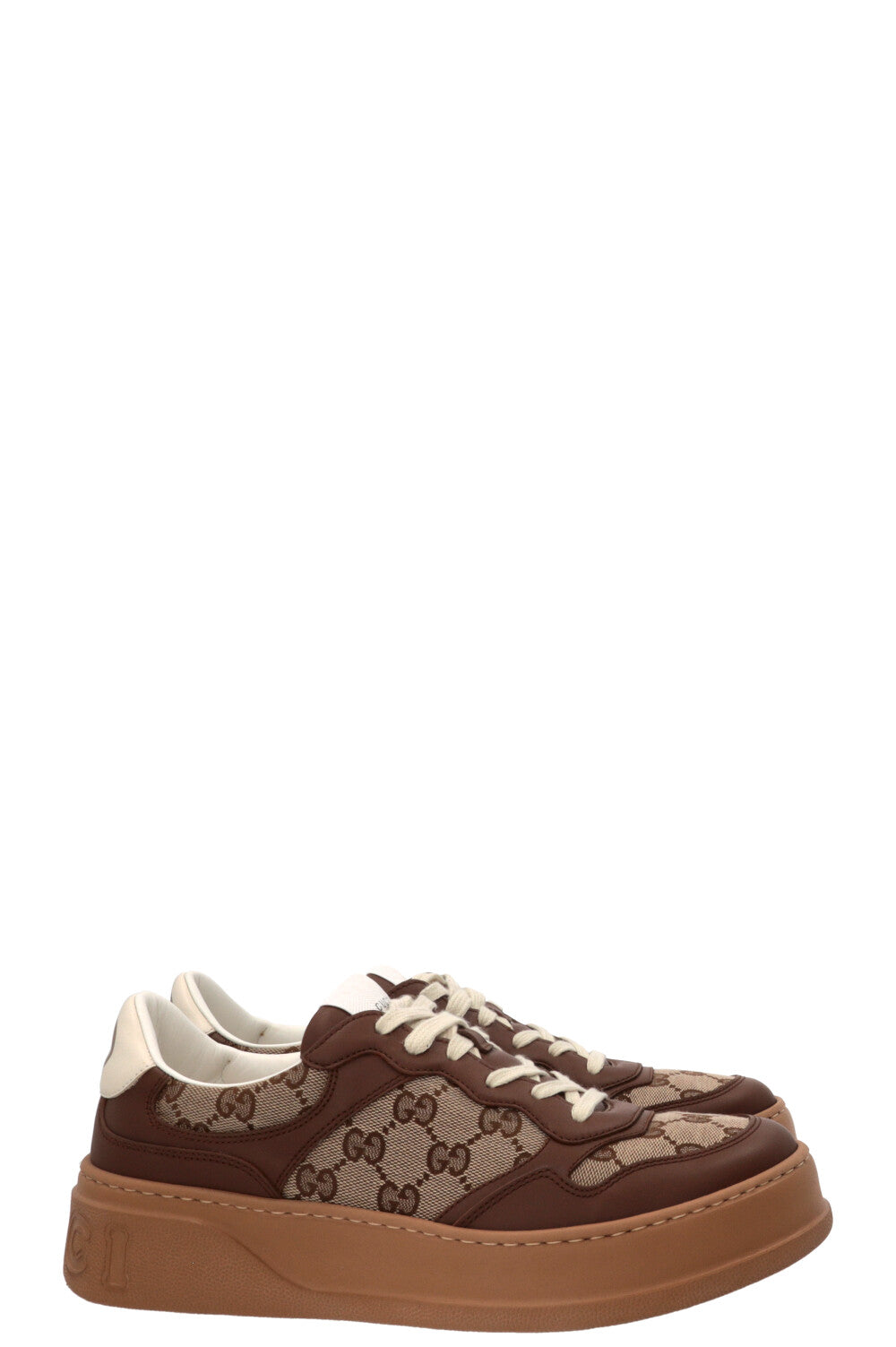 GUCCI GG Sneakers Canvas Brown
