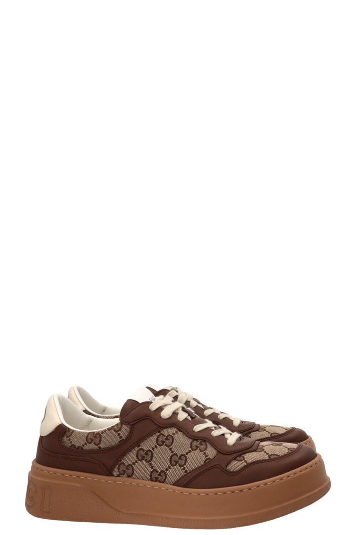 GUCCI GG Sneakers Canvas Brown