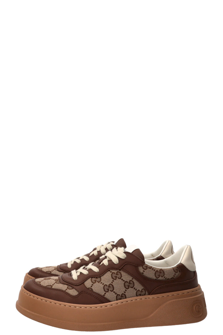 GUCCI GG Sneakers Canvas Brown