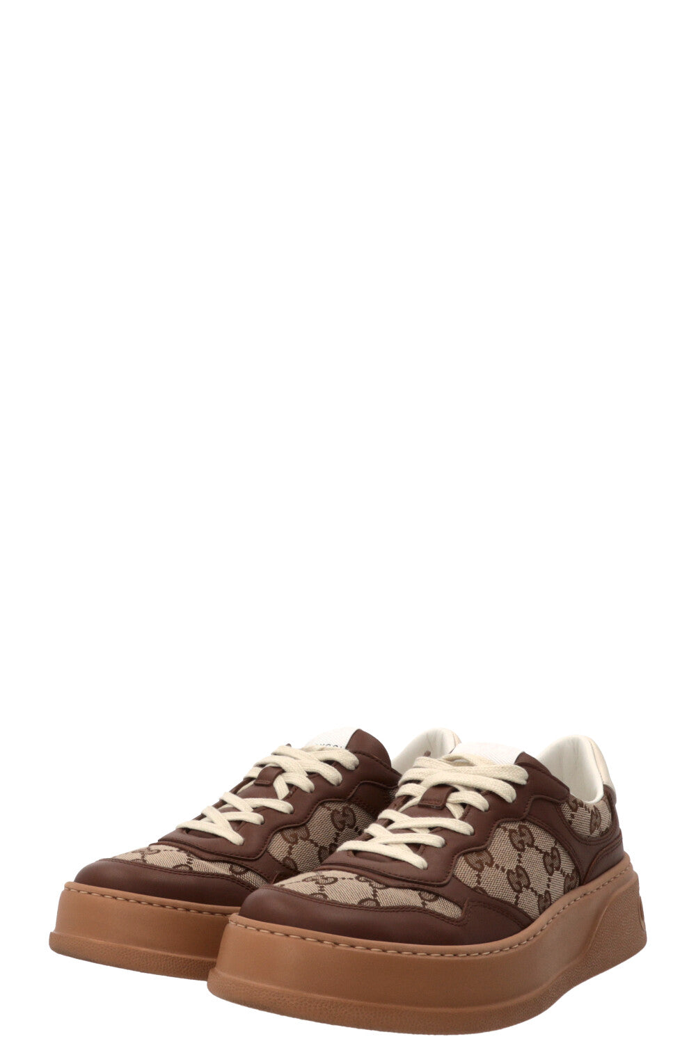 GUCCI GG Sneakers Canvas Brown