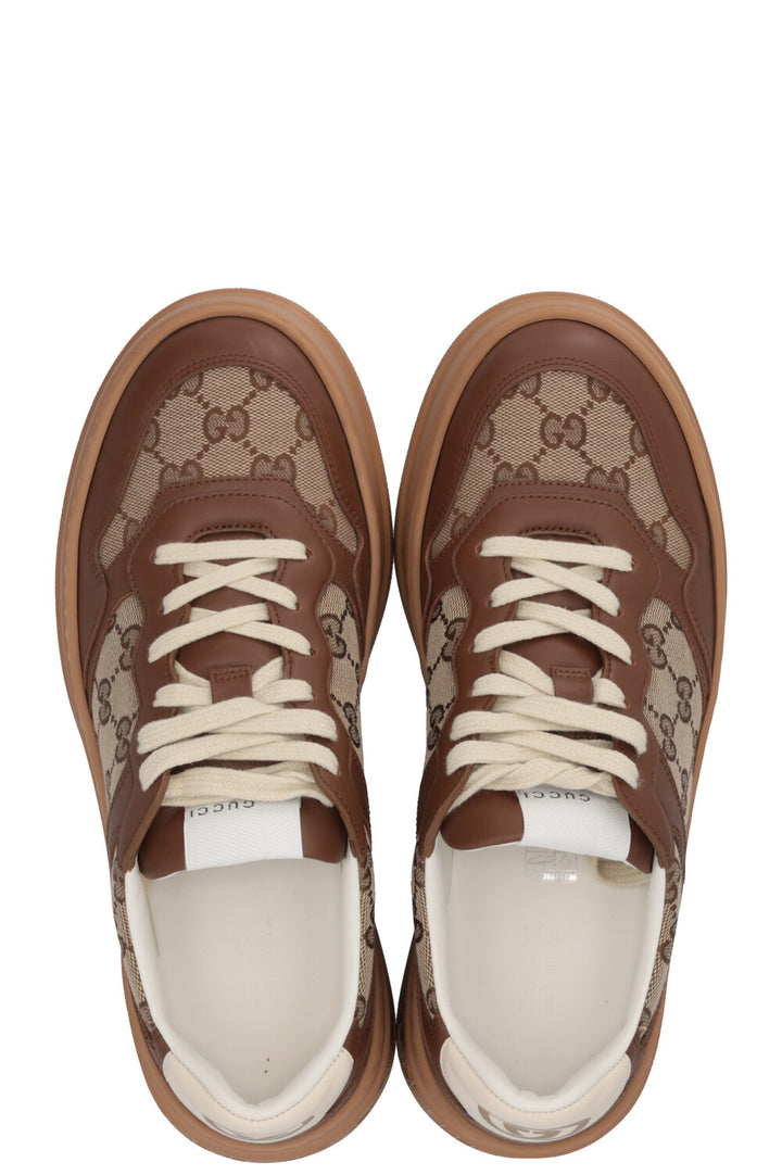 GUCCI GG Sneakers Canvas Brown