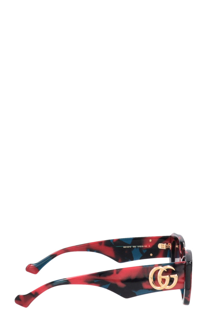 GUCCI GG Sunglasses Acetat Red Blue 1421S 003