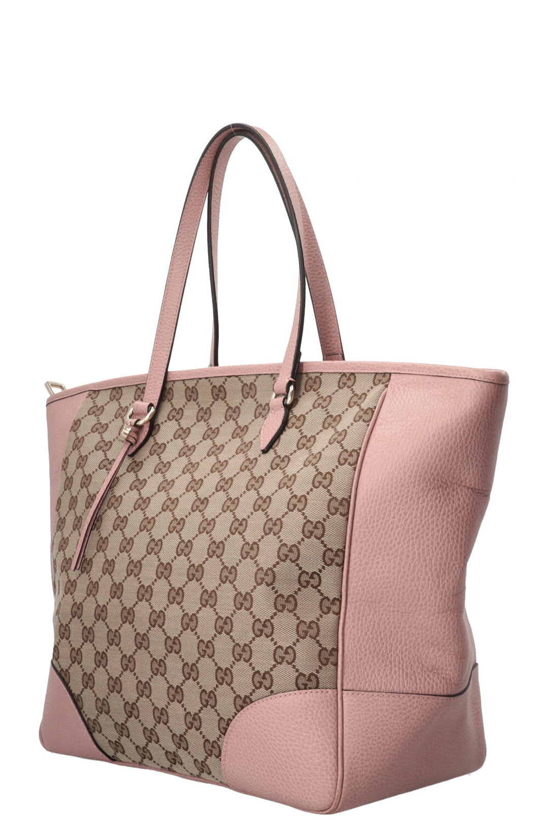 GUCCI GG Tote Canvas Leather Pink