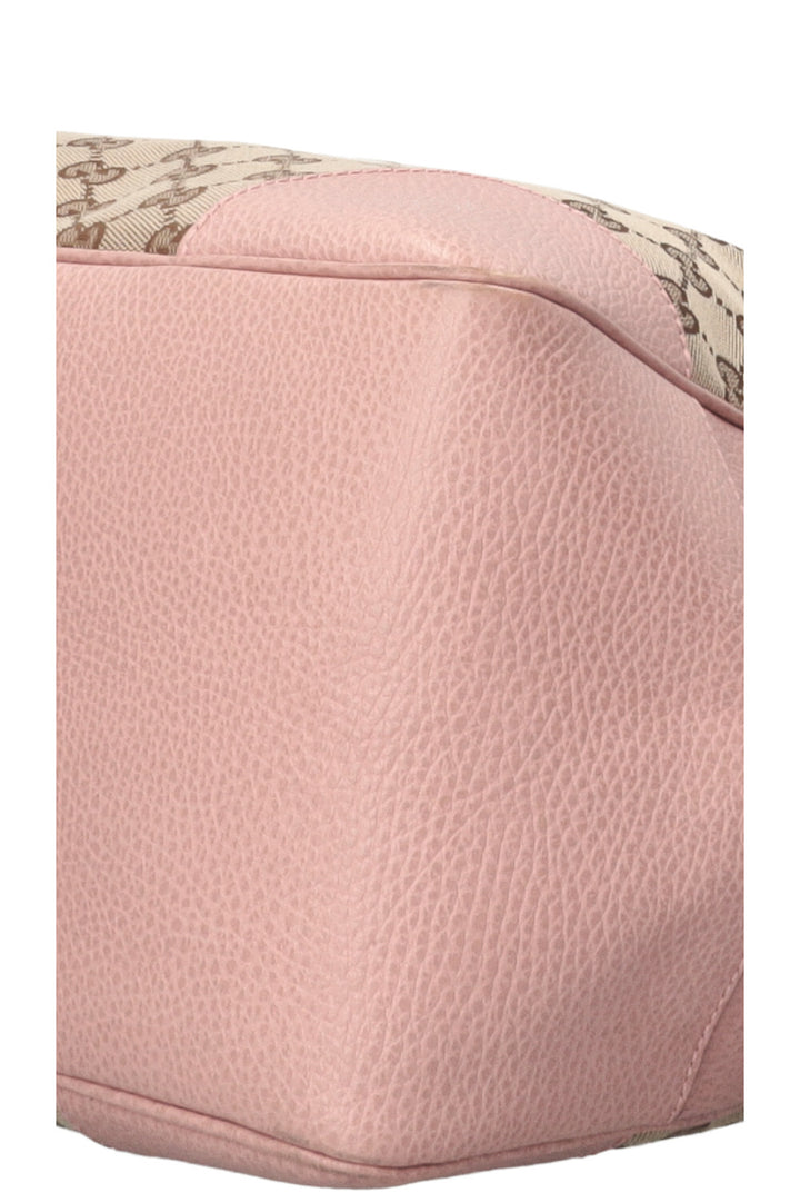 GUCCI GG Tote Canvas Leather Pink