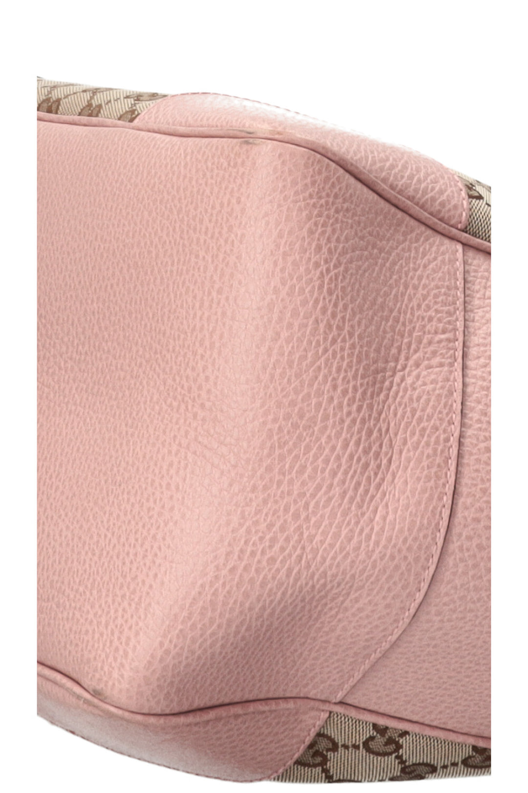 GUCCI GG Tote Canvas Leather Pink