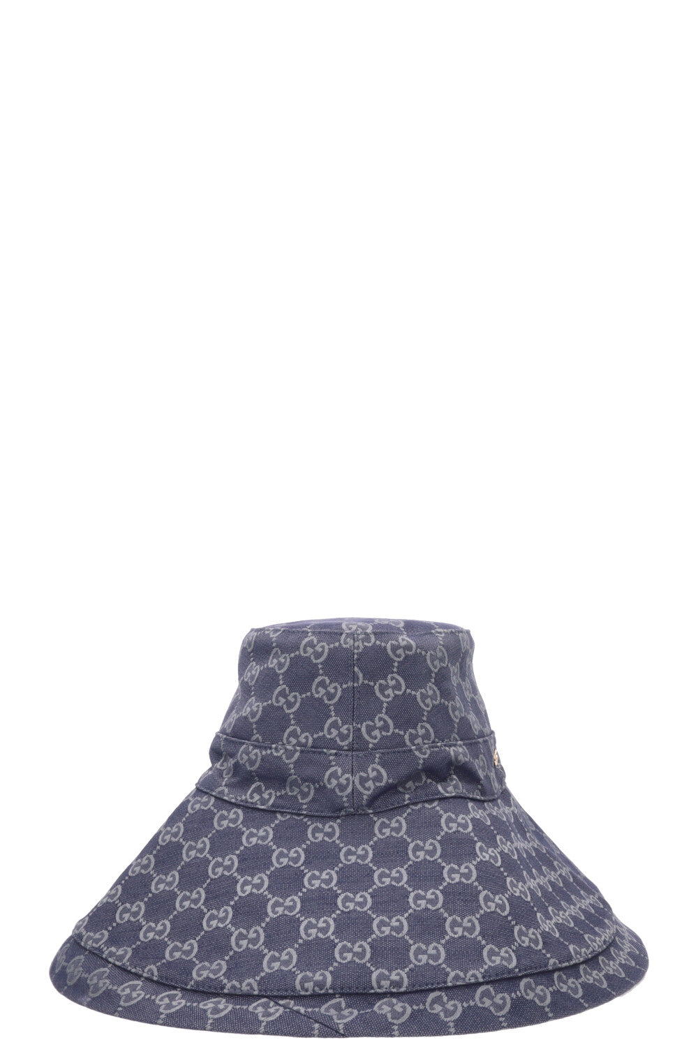 GUCCI GG Wide Brim Hat Canvas Blue