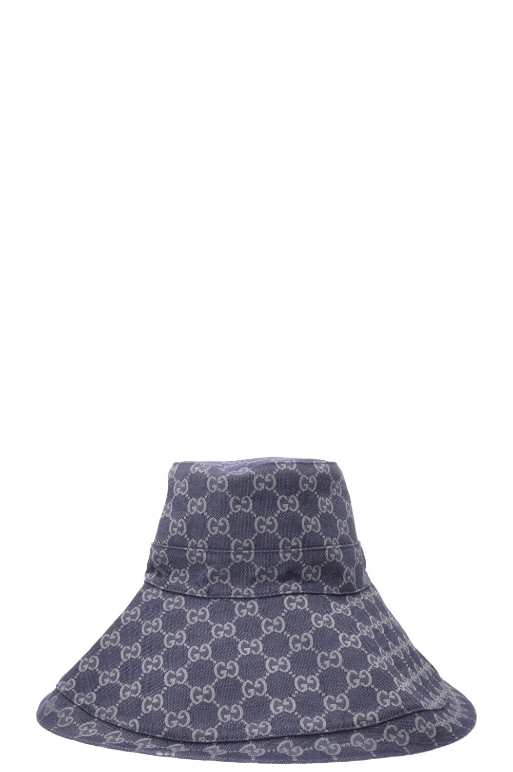 GUCCI GG Wide Brim Hat Canvas Blue