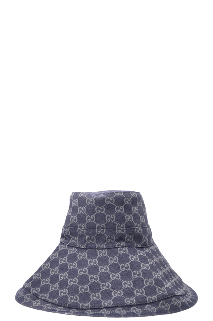 GUCCI GG Wide Brim Hat Canvas Blue