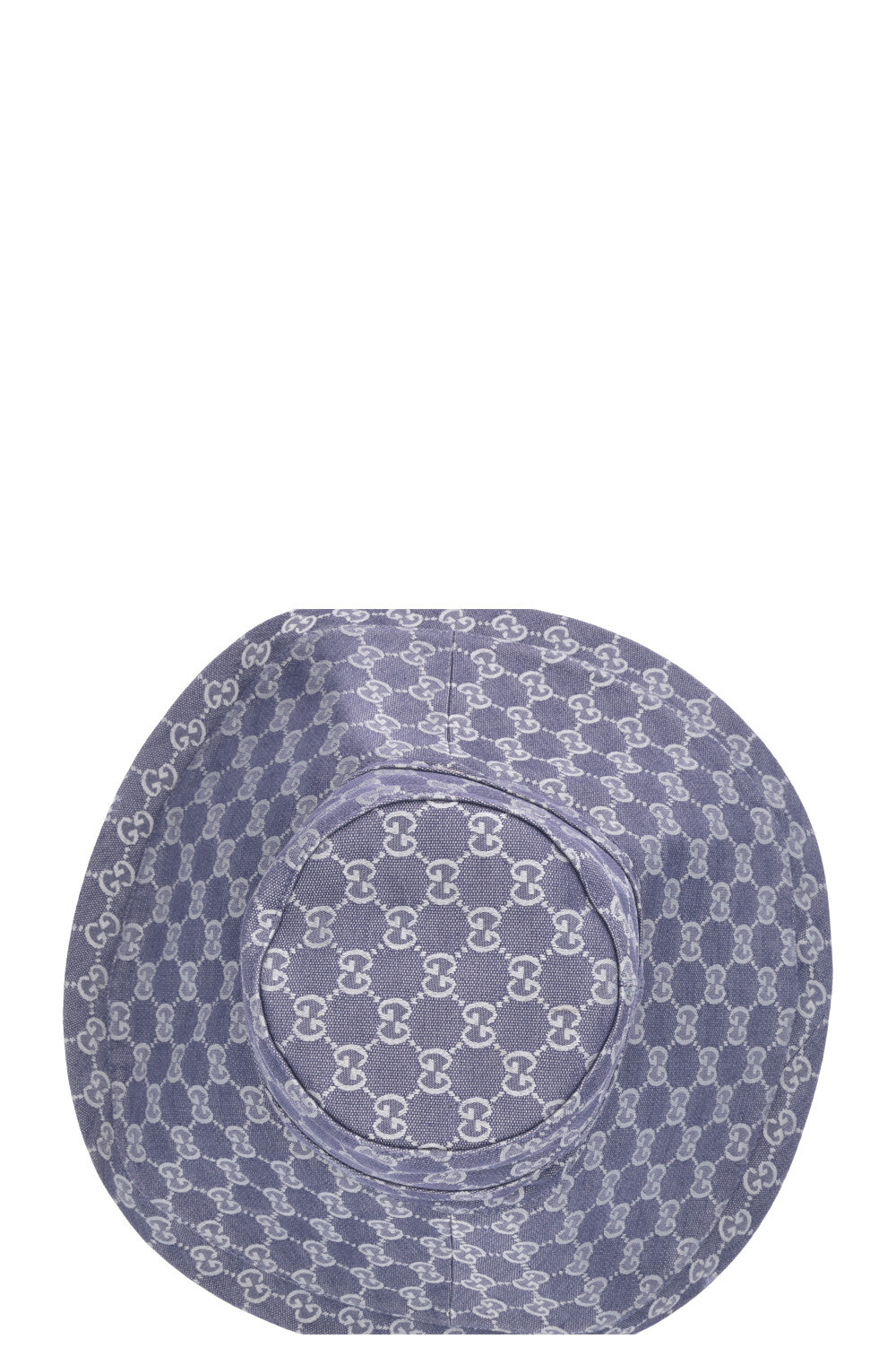 GUCCI GG Wide Brim Hat Canvas Blue