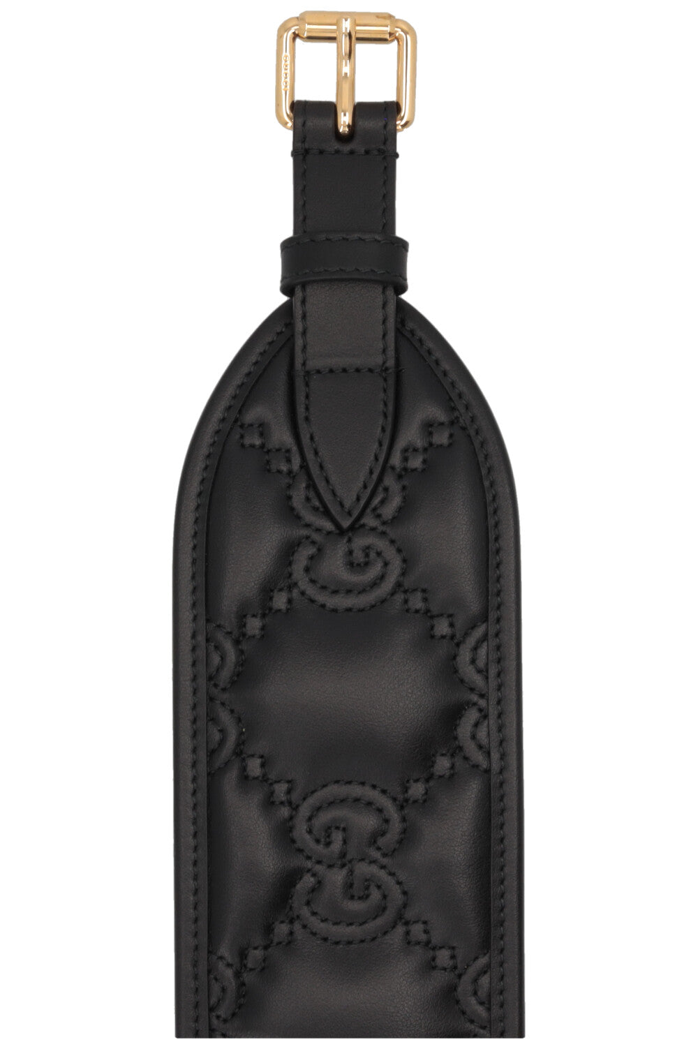 GUCCI GG Wide Waist Belt Leather Black