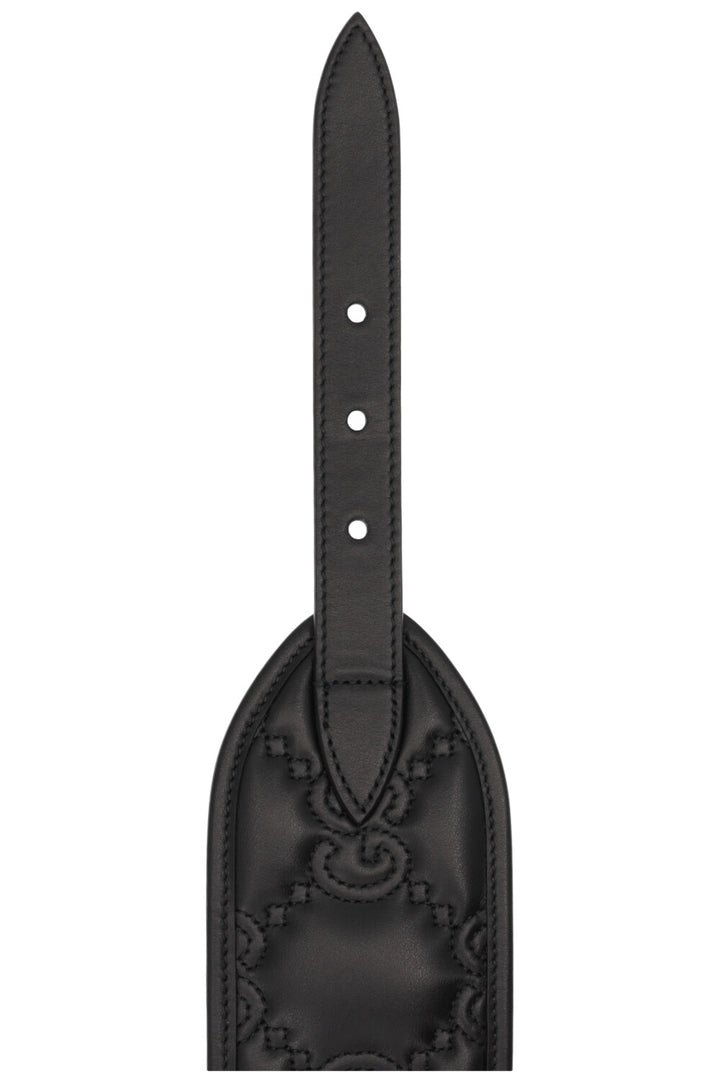 GUCCI GG Wide Waist Belt Leather Black