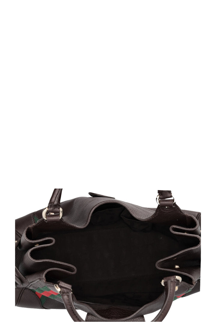 GUCCI Heritage Web Shoulder Bag Brown