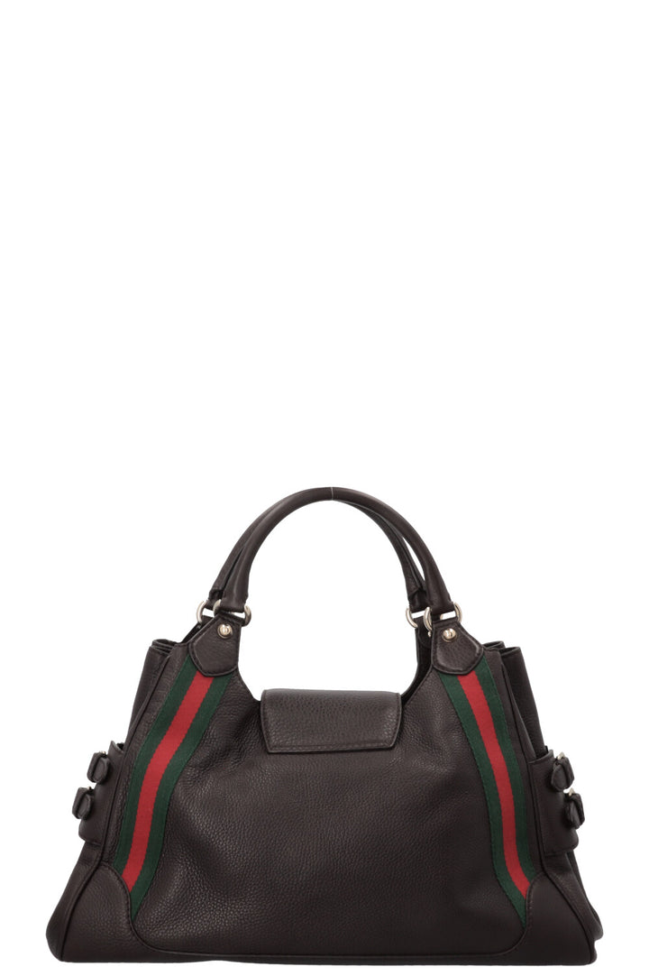 GUCCI Heritage Web Shoulder Bag Brown