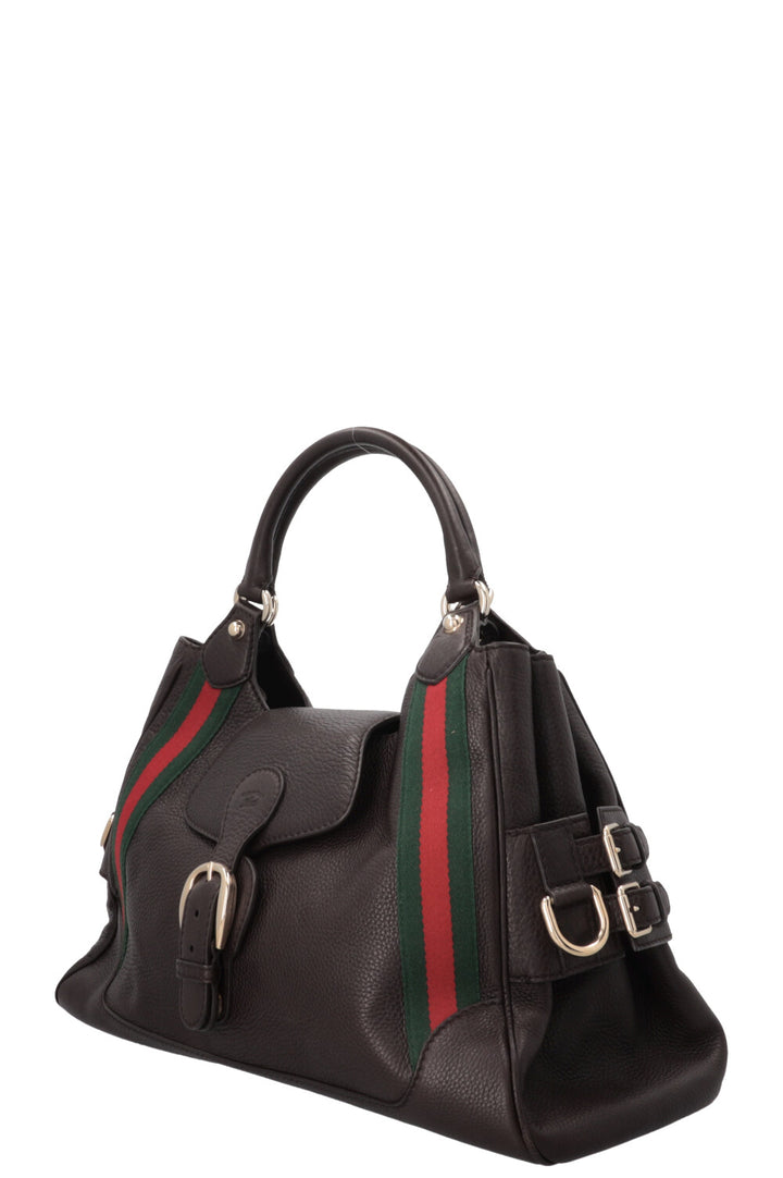 GUCCI Heritage Web Shoulder Bag Brown