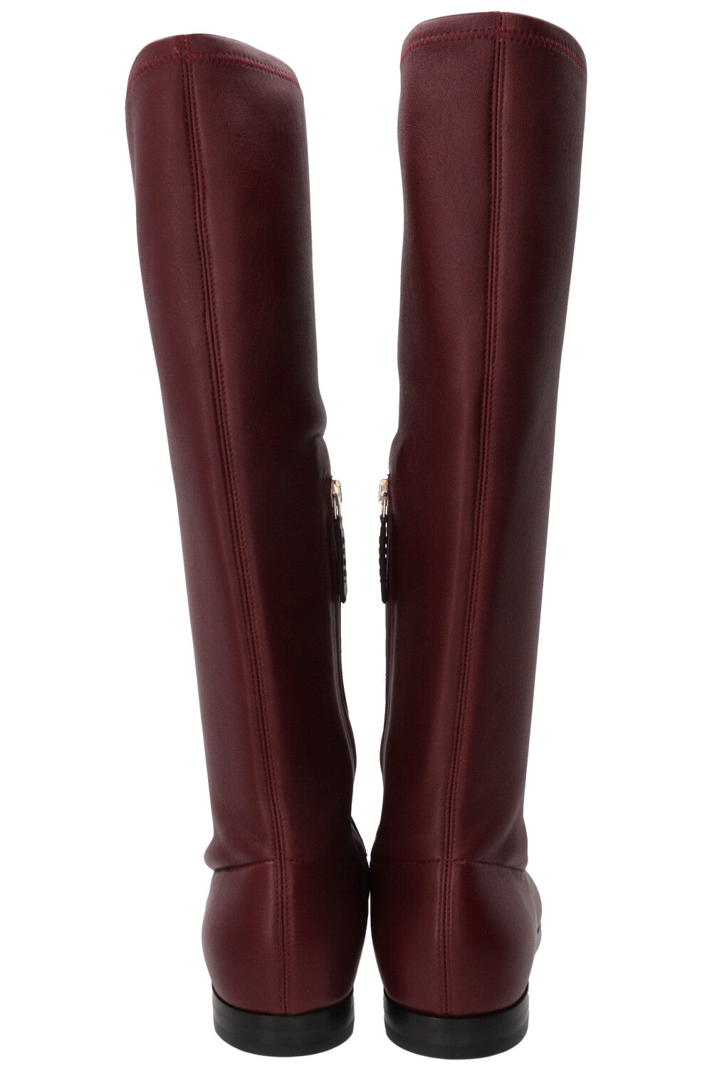 GUCCI Horsebit Boots Leather Bordeaux