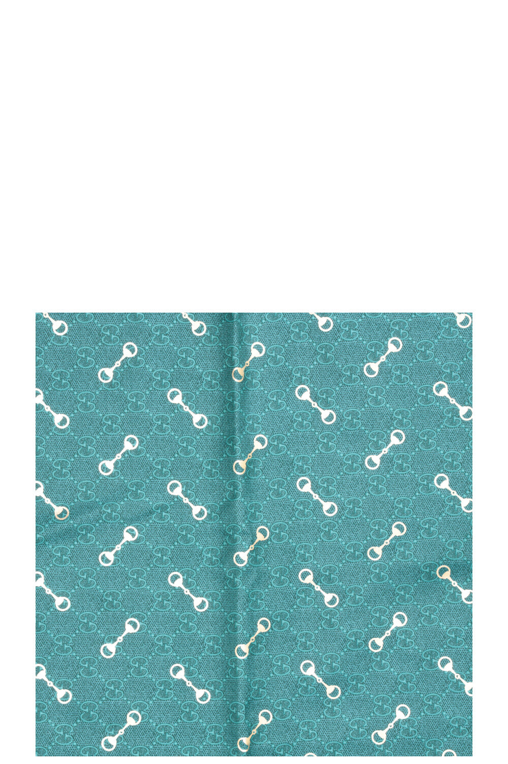 GUCCI Horsebit Scarf Silk Turquoise
