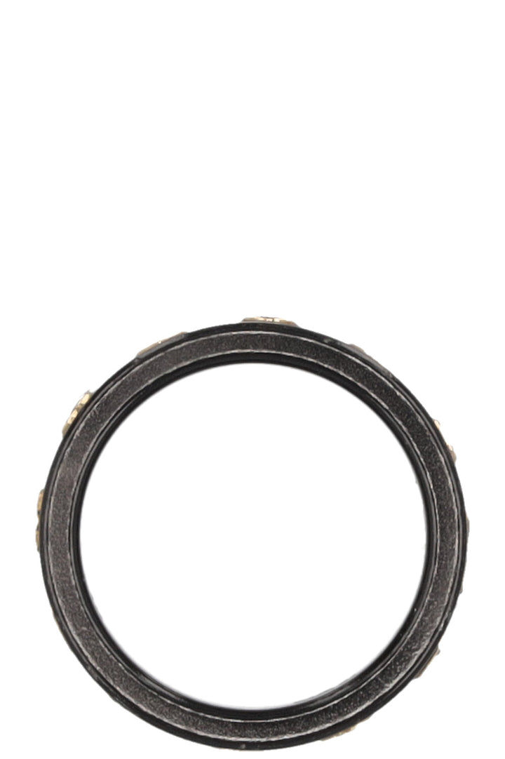 GUCCI Icon Ring 18k Yellow Gold Black